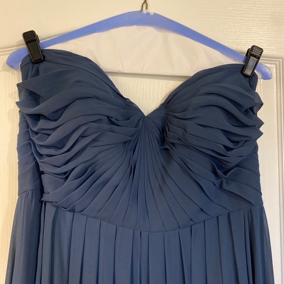 Size 18 Floor Model Jenny You Evening Blue Mira Bridesmaid Dress - Picture 5 of 9